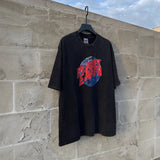 saint m t shirts  s.m earth alphabet graphic crew neck short sleeve t-shirt - wholesale