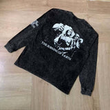 Saint m hoodie - autumn/winter s.m. skull band graphic crewneck pullover long sleeve - wholesale
