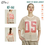 Summer trendy brand sports mesh jersey print t-shirt short sleeve men's boxy oversized youth men's outerwear t-shirt