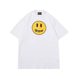 Drew house t-shirt - spring/summer collection - d@ew smiley face letter print crew neck pullover short sleeve - wholesale single piece