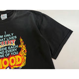 saint m t shirts  s.m collaboration letter graphic limited edition crew neck pullover short sleeve t-shirt - wholesale