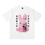 saint m t shirts  s.m. rabbit plush graphic crewneck short sleeve t-shirt - wholesale