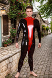 Man Latex Catsuits Hazardous Codpiece Back Zipper