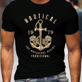 Man T Shirt Cotton round Neck Heat Transfer Patch Short Sleeve Shirt
