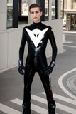 Man Latex Catsuits Moto Racing Biker
