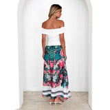 Women's dress - bestselling high-waisted, elastic waist, loose-fit printed maxi skirt/sundress for summer - perfect for independent e-commerce stores, wish, and amazon