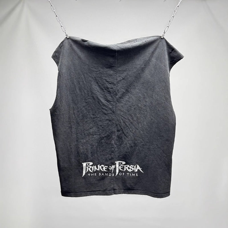 saint m t shirts  s.m prince of persia pattern crew neck pullover tank top - wholesale