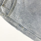 Drew house pants spring & fall fog high street smiley hole denim pants