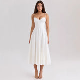 Women's dress - amazon cross-border e-commerce - european and american style - elegant, gentle, slim-fit, floral print, spaghetti strap, fairy-tale dress for women