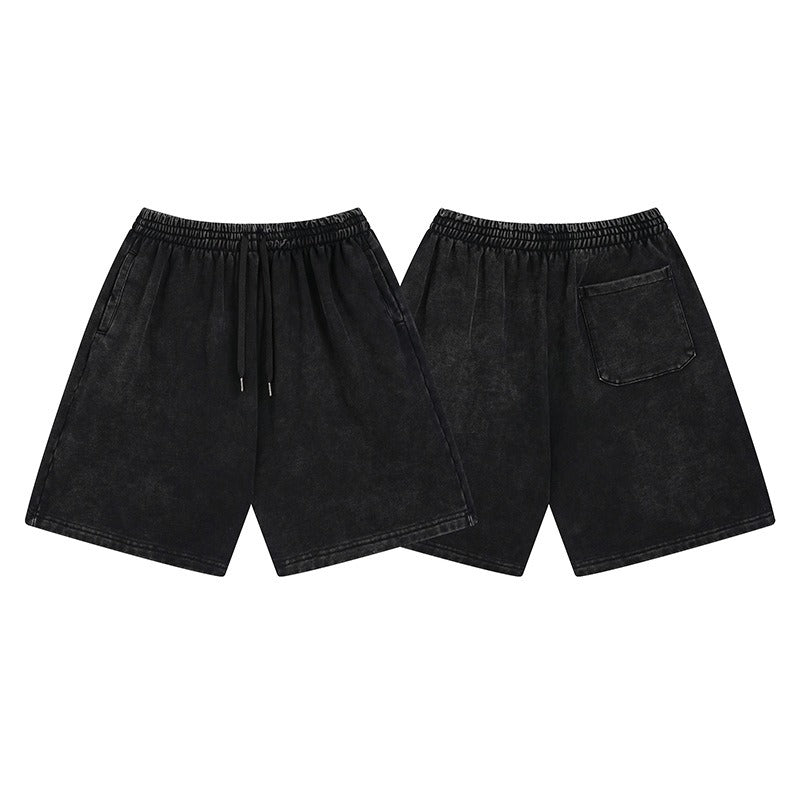 Saint m t pants spring/summer s.m washed, distressed, brushed, casual, loose-fit shorts - wholesale single piece