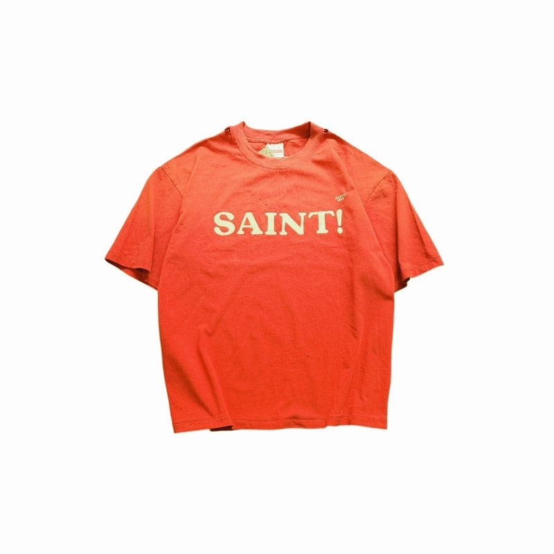 saint m t shirts Spring and summer s.m slurry printing, hole coding, wax dyeing, stir-fried washing short sleeves