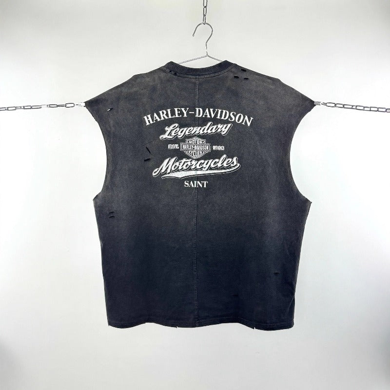 saint m t shirts  s.m retro cavalry limited edition pullover casual vest - wholesale single piece