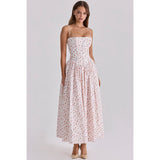 Women's dress - amazon cross-border fashion: elegant, chic, and flattering floral print slip dress - slim fit, figure-flattering, and ethereal