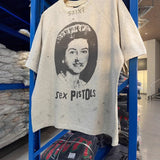 saint m t shirts  s.m vintage portrait graphic crew neck short sleeve top - wholesale