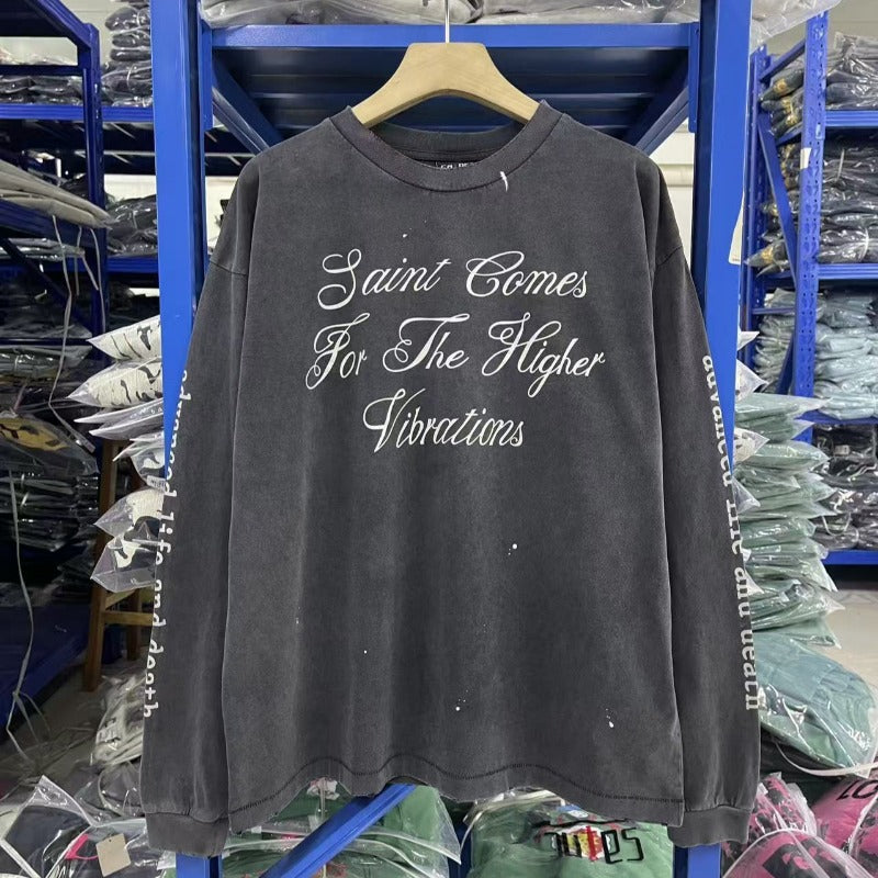 Saint m hoodie - autumn/winter s.m skull print crewneck pullover long sleeve - wholesale