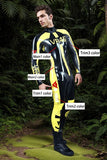 Man Latex Catsuits VR46 Name MotoGP Biker