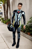 Men Latex Jacket R 100X Moto Racing Model F