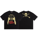 saint m t shirts  s.m vintage washed distressed crew neck pullover short sleeve top - wholesale