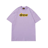 Drew house t-shirt - spring/summer collection - d@ew rubberized letter crew neck short sleeve tee