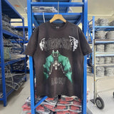 saint m t shirts  s.m skull bat graphic crew neck pullover short sleeve t-shirt - wholesale
