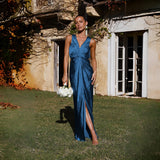 Women's dress - cross-border spring/summer amazon fashion - european & american style sexy deep v sleeveless backless evening gown - women's fashion dress