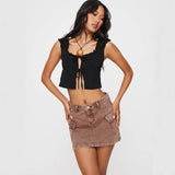 Women's dress: european and american summer cross-border trade, washed denim mini skirt - elegant and chic