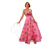 Women's dress: european and american cross-border independent station design, patchwork satin sexy bandeau print high-waisted dress, evening gown