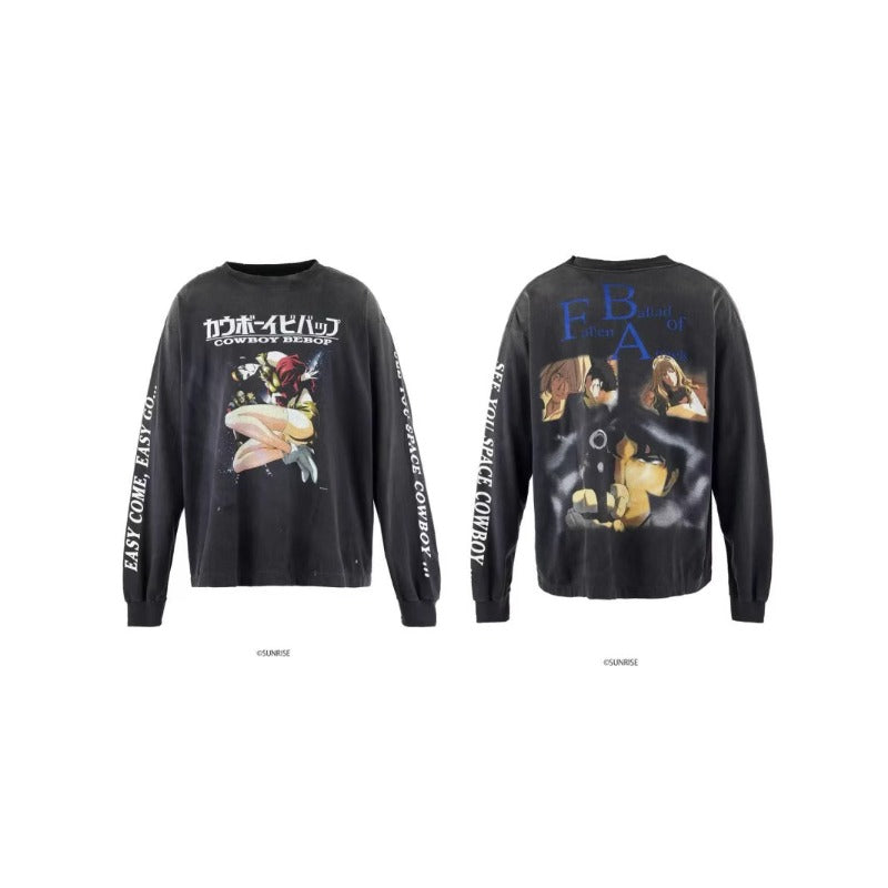 Saint m hoodie - autumn/winter s.m collaboration - anime graphic crewneck pullover long sleeve - wholesale