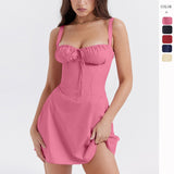 Women's dress: amazon french summer sleeveless european and american style dopamine dress - camisole dress for women