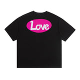 saint m t shirts  s.m vintage love graphic crew neck pullover short sleeve top - wholesale