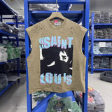 saint m t shirts  s.m. handmade distressed photo print pullover casual tank top - wholesale