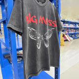 saint m t shirts  s.m. butterfly ghost face graphic crew neck short sleeve t-shirt - wholesale