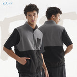 Etai men's clothing color block fleece vest jacket - trendy, high-quality sleeveless zip-up outerwear for men