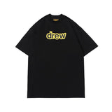 Drew house t-shirt - spring/summer collection - d@ew rubberized letter crew neck short sleeve tee