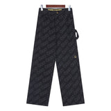 Drew house pants spring & fall d@ew full printed barrage letterstraight-legjeans