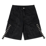 Etai men's streetwear brand cargo bermuda shorts - premium loose fit cotton denim shorts