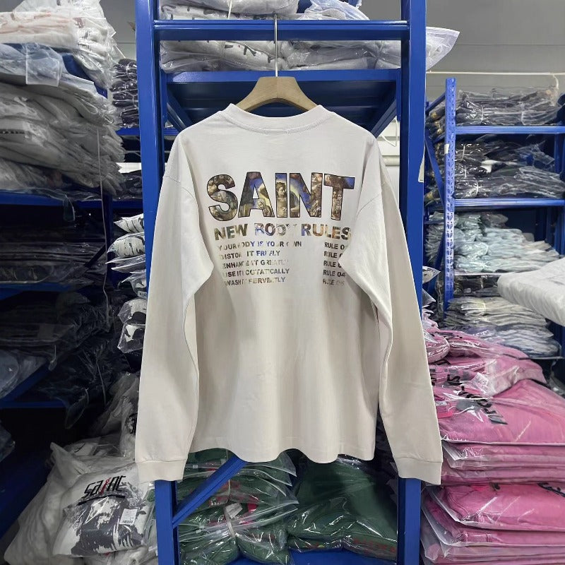 Saint m hoodie - autumn/winter collection - s.m letter logo print, crew neck, pullover, long sleeve, wholesale