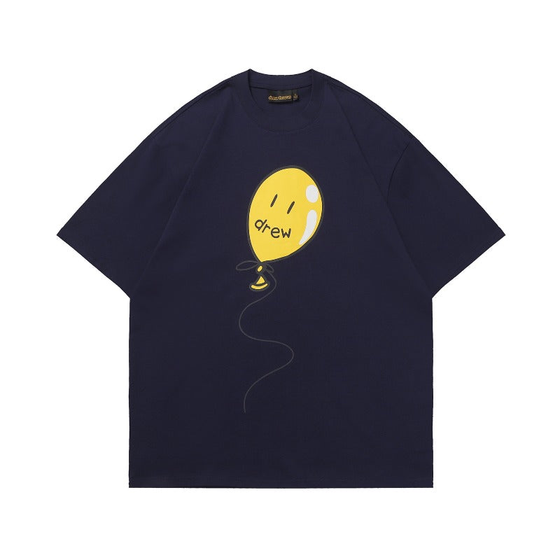 Drew house t-shirt - summer european and american streetwear brand d@ew - cartoon balloon graphic crew neck pullover casual short sleeve - wholesale single piece