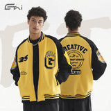 Etai men's youthful trendy high-quality baseball jacket - sporty, versatile fleece zip-up outerwear for men