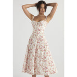 Women's dress: amazon bestseller - summer chic, elegant, high-end, spaghetti strap, soft & feminine style - french-inspired dress for women