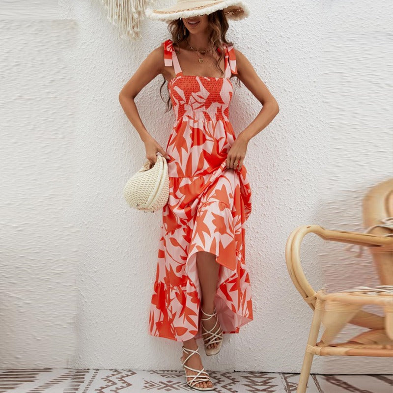 Women's dress - in-house photography - spring versatile european & american style - socialite & spicy girl - tie-up bandeau cami dress