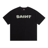 saint m t shirts  s.m distressed letter graphic crew neck pullover short sleeve top - wholesale