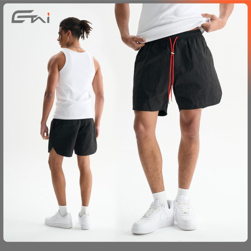 Etai men's apparel summer quick-dry lightweight sports nylon shorts - trendy brand, relaxed fit, high-quality casual five-pocket shorts