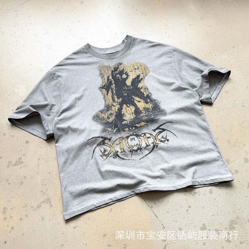 saint m t shirts  s.m. rock 'n' roll ghost limited edition crew neck pullover short sleeve t-shirt - wholesale