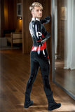 Man Latex Catsuits Smart Biker Shoulder Zipper