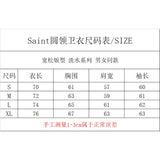 Saint m hoodie spring & fall s.m skull hand high street washed distressed round neck pullover sweatshirt