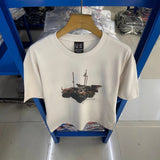 saint m t shirts  s.m car & ice cream graphic crew neck short sleeve tee