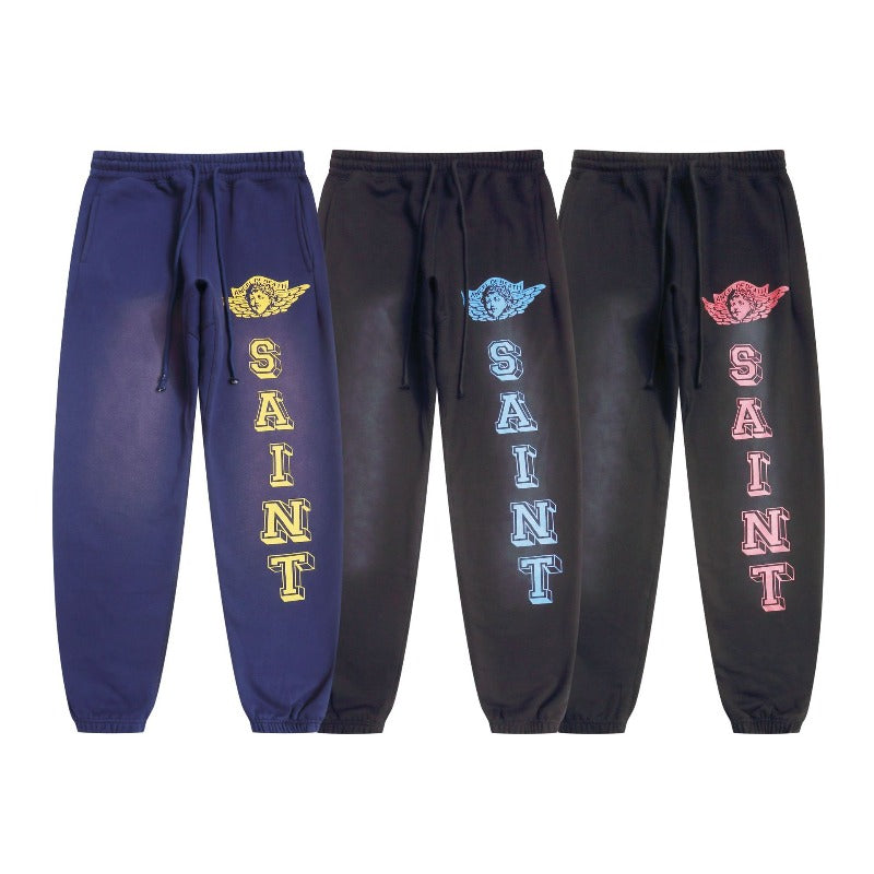 Saint m t pants - autumn/winter s.m vintage angel letter casual trousers
