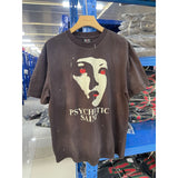 saint m t shirts  s.m vintage portrait graphic crew neck short sleeve top - wholesale