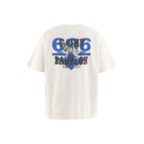 saint m t shirts  s.m houndstooth letter graphic crew neck short sleeve top - wholesale